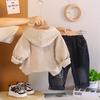 Ropa Hermosa para Niños Niños Ropa de Primavera y Otoño 2025 Nuevo Estilo Traje Bebé Otoño Dibujos Animados con Capucha Conjunto de Dos Piezas Venta al por Mayor