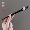 Nuevo Pasador de Estilo Chino con un Toque Vintage, Pasador de Madera Negra de Alta Gama para Mujer, Accesorio para el Cabello con Borla, Palillo para el Cabello, Nuevo Modelo 2026