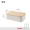 Lonchera tapa de madera estilo japonés portátil caja bento sushi estudiante oficinista caja para comidas caja para mantener fresco en el refrigerador imprimible