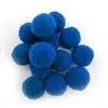 Al por mayor personalizado bola de pelo de alta elasticidad accesorios hechos a mano para bricolaje color poliéster zapatos y sombreros tamaño bola de pelo de color mixto bola de felpa
