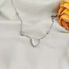 Plata Amor Luz Lujo Niche Combinación Perfecta Diseño de Moda Sentido de Alto Nivel Personalidad Tendencia Collar para Mujer Explosivo para Novia