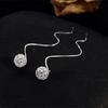 925 Línea Tremella Pendientes Largos Elegantes Coreanos con Borlas para Mujer Pendientes Gymnissimo para Mujer Cadena de Oreja Simple Joyería para Orejas