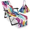 Funda para silla de playa transfronteriza funda para silla de playa de microfibra serie de mariposas con impresión digital 3D