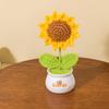 Regalo del Día del Maestro para Maestros 2024 Nueva Flor Hecha a Mano Girasol Terminado Flor Artificial Flor de Punto de Lana Creativa