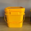 Cubos de Plástico Personalizados al por Mayor Cubos de Plástico de 5L para Sal Explosiva y Detergente para Ropa con Tapas, Cubos de Plástico de Grado Alimenticio para Empaque de Polvos