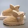 Botas de Nieve de Dibujos Animados para Niñas 2026 Nuevas Botas de Algodón Forradas de Piel de Invierno Zapatos de Algodón para Niños Botas de Algodón Engrosadas Forradas de Felpa para Niñas Pequeñas