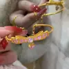 Pulsera de Mariposa Fantasía Color Oro Lujo Ligero con Diamante Rosa Super Hada Moda Circonita Pulsera de Lazo Princesa Fugitiva para Mujer