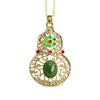 Colgante de Jade Hetian Natural de Guan Yu Collar de Calabaza de Jaspe Estilo Étnico Venta al por Mayor Dropshipping S4051804L