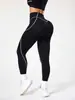Pantalones de yoga transfronterizos para mujer, ropa deportiva para mujer, diseño de cintura en V para deportes al aire libre, bloques de color, realce de glúteos, cintura alta, control de abdomen, pantalones largos