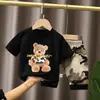 Roupas infantis transfronteiriças verão novo meninos bebê infantil crianças desenho animado casual confortável manga curta conjunto duas peças
