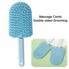 1 peça Ferramenta de Remoção de Pelos de Pet Pincel para Gatos em Formato de Sorvete, Escova Dupla Face para Cães com Pinos de Massagem Macios Suprimentos de Higiene para Gatos para Remover Pelos Soltos de Cães e Gatos de Pelagem Longa e Curta e Massagem Diária para Pets