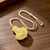 Colgantes Estilo Chino, Joyería Chapada en Oro Que Se Puede Abrir y Cerrar Sin Desvanecerse, Joyería Meilong de Gama Alta, Caja Gahu, Collar de Calabaza al por Mayor