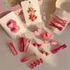 2025 Nova Presilha Rosa Dopamina Bico de Pato Meninas Fofa Moda Grampo para Franja Cabelo Quebrado Pequeno Grampo de Cabelo