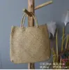 Estilo rústico Bolso de mano tejido a mano con pasto marino Cesta de flores Bolso de mano Bolsa de almacenamiento Bolso de hombro Accesorios para fotografía