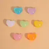 Accesorios para Joyería DIY Colores Gelatina Corazón 3D Colgante de Resina Collar Llavero Encanto Decorativa Venta Caliente Transfronteriza