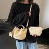 Bolsa Balde Pequena Estilo Western de Textura de Alta Qualidade Bolsa Feminina 2025 Nova Vintage Versátil Bolsa Cesta de Ombro Bolsa Transversal