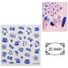 Zhengxiang comercio exterior transfronterizo japonés y coreano pegatinas de uñas relieve pegamento suave 5D sirena medusa doradas pegatinas de uñas al por mayor personalizadas