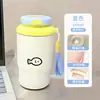 Taza isotérmica de doble boca con estampado de gatito y pez, suave y linda, transfronteriza, con cordón, adecuada para estudiantes, para ir al trabajo y para el coche, portátil y fácil de llevar