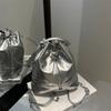 Mochila Feminina Estilo Ocidental Textura Nova Moda 2024 Mochila Portátil de Ombro Textura Casual para Trabalho Bolsa Balde