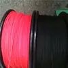 Fio trançado de 16 fios, vermelho e branco, 1,2 mm, anticorrosivo, resistente ao desgaste, núcleo de PE revestido, pesca de esturjão, especial para sapo