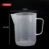 Taza medidora de plástico de grado alimenticio para hornear té de leche, Cilindro medidor graduado de PP doméstico engrosado, Taza medidora de cóctel comercial, Gran capacidad