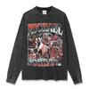 Marca Americana Retro Trendy Transfronteriza Camiseta Casual de Trapecio Volador MJ Estampada de Manga Corta Sudadera con Capucha de Cuello Redondo de Trabajo Pesado