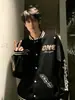 Chaqueta de béisbol con bordado de letras estilo americano, chaqueta bomber de calle para hombre para primavera, prenda exterior fresca y elegante para adolescentes