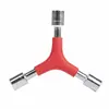 Herramienta de Reparación de Bicicleta de Carretera Hexágono Interior de 4-5-6 mm Llave Hexagonal Exterior de Tres Puntas Funda Triangular