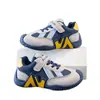 Zapatos funcionales de cuero impermeables para niños de otoño con puntera anticolisión, suela de goma y cierre de velcro para niños y niñas, adecuados para correr al aire libre