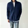 Cárdigan Estilo Majia con Cremallera, Cuello Semi-Alto, Chaqueta Suéter para Hombre, Tejido Holgado Casual Perezoso para Parejas, Unisex