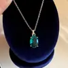 Elegante Collar Colgante Ovalado de Circonita Azul, Cadena Clavicular Estilo Palacio, Collar de Lujo Ligero de Gama Alta para Mujer