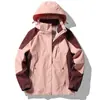 26 Otoño Nueva Moda de Ropa de Trabajo Cortavientos Impermeable Chaqueta de Bloques de Color Ropa de Abrigo para Pareja Top