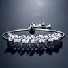 RAKOL Moda coreana clássica cobre incrustado olho de cavalo gota d'água zircônia pulseira para mulheres design de nicho ins pulseira de puxar