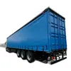 Vendas transfronteiriças de fábrica semi-reboque de cortina lateral 15m 3 eixos lona elétrica à prova d'água material de PVC tipo baú reboque de cortina