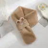 Conjunto de Cuello Cruzado Cálido de Oso Lindo para Mujer Bufanda de Piel de Conejo Sintética para Hombres y Mujeres Invierno Espesado Felpa Suave Bufanda