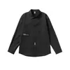 Ropa para Hombre Fengshe / Camisa de Manga Larga para Hombre con Cuello de Solapa y Bordado de Letras, Chaqueta Camisa Casual Retro Japonesa, Nuevo Modelo 2026