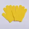 Toalha de Banho Esfoliante de Nylon Poliéster Banho Cinco Dedos Amazon Venda Quente Toalha de Banho Dupla Face Esfoliante Corporal Luvas Esfoliantes