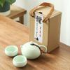 Juego de Té de Viaje Kung Fu de Cerámica Taza de Té Pequeña Tetera Caja de Regalo Pequeño Evento de Apertura Personalizado