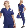 Ropa para Lavar a Mano Transfronteriza Nuevos Productos Hombres y Mujeres Secado Rápido Manga Corta Enfermeras Orales Doctores Paño Desechable Ropa de Trabajo Uniformes