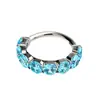 Aretes de anillo de diamante de aleación de titanio F136 con circonita 5A, ear cuffs, anillos de nariz, anillos de labio, piercings corporales, venta al por mayor transfronteriza