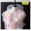 Encaje de Perlas con Cuentas Material Auxiliar Organza Plisado Cinta con Volantes Accesorios Malla Ramo de Flores Bolsa de Flores Decoración
