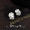 Pendientes de Botón con Textura Antigua Ligera Media Vintage Pendientes Retro Artísticos Pendientes de Lujo Ligero de Gama Alta