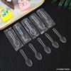 Cucharas de Degustación Desechables Pala para Bolas de Nieve Plástico Transparente Cuchara para Helado Paleta de Hielo Cuchara para Yogur Pudding Envueltas Individualmente