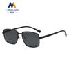 Nuevas Gafas Cuadradas de Metal Anti-UV Polarizadas Estilo Aviador Gafas de Sol para Hombre Conducción Sesión de Fotos Callejera