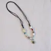 Cerámica Jingdezhen Galaxia de Noche Eterna Gradiente Mariposa Collar Trenzado Dulce Estilo Antiguo Diseño Lindo Cadena para Clavícula