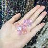 Pétalos de esmalte checo de 14 x 16 mm, grandes y redondos, flor de ciruelo, accesorios de joyería para bricolaje, horquilla antigua, paquete de material hecho a mano