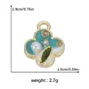 Estilo Pintura al Óleo Artística DIY Accesorios Colgantes para Collar Pulsera Colgante Marco de Fotos Tulipán Colorido Flor Colgante Adorno Colgante
