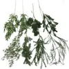 2026 Plantas Verdes Artificiales Verde Oscuro para Decoraciones de Boda, Arreglos Florales Estilo Bosque, Paisajismo de Salón de Bodas, Flores de Plástico, Hojas Verdes Oscuras Artificiales
