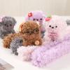 Palo retorcido de lana rizada Tiras de felpa de colores para la raíz del cabello Material DIY Super Grueso y Denso Regalo casero Oso de peluche