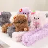 Varilla de Giro de Lana Rizada Tinte para Raíz del Cabello Tira Esponjosa Hecha a Mano Súper Gruesa Súper Densa Material de Bricolaje Regalo Casero Oso de Peluche